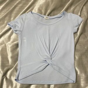 Light blue garage knot top size S